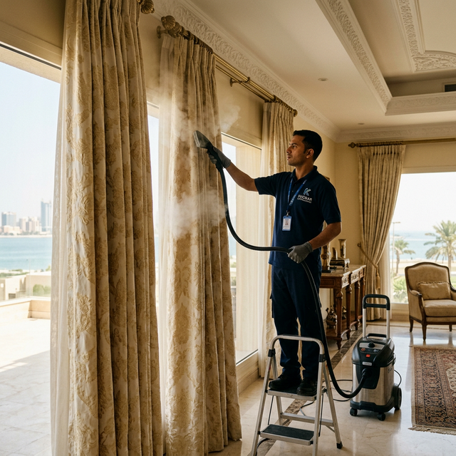 تنظيف ستائر بالبخار بالخبر: عناية فائقة بأقمشة الستائر دون فكها