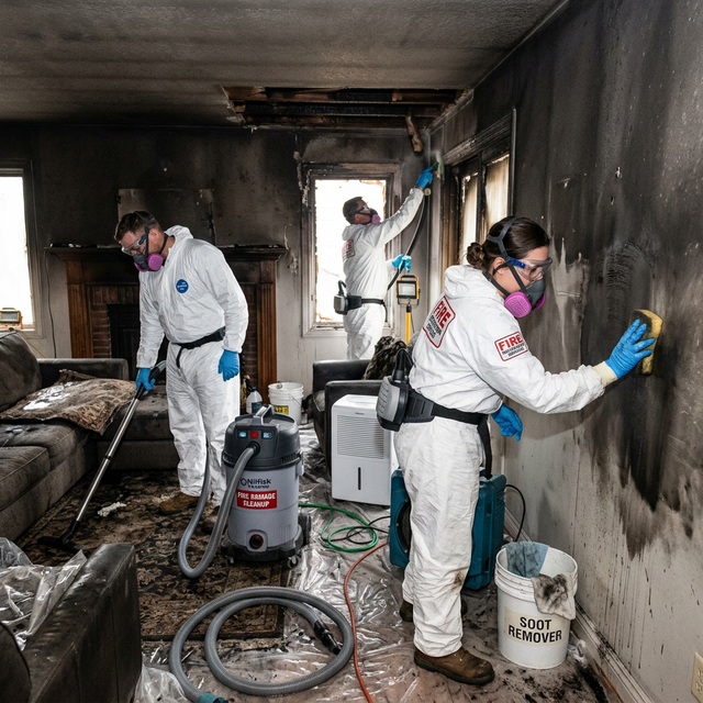 تنظيف آثار الحريق بالدمام: إزالة السخام والروائح وإعادة تأهيل المباني