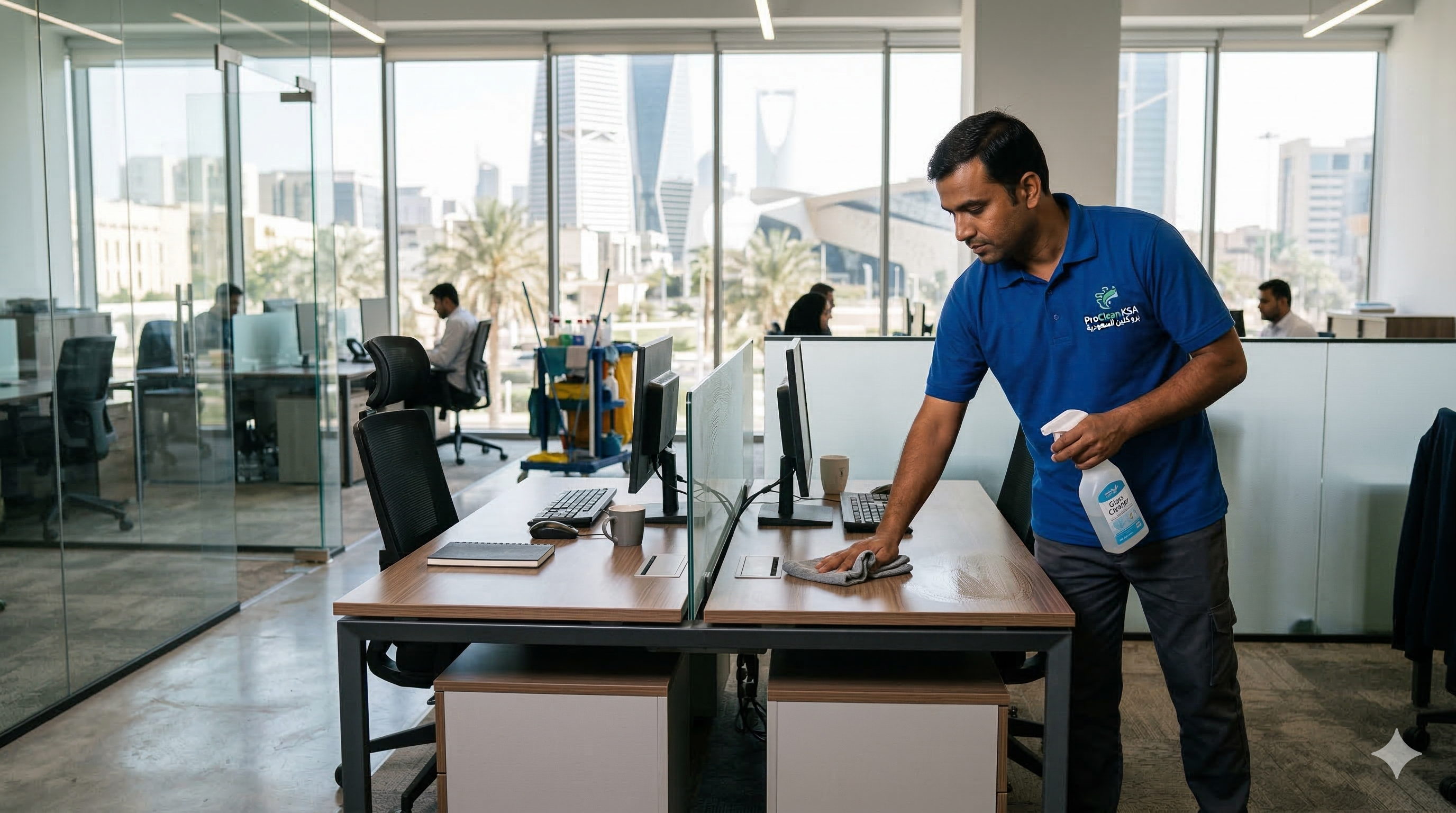 أهمية النظافة العامة للمحلات التجارية والمكاتب في الجبيل