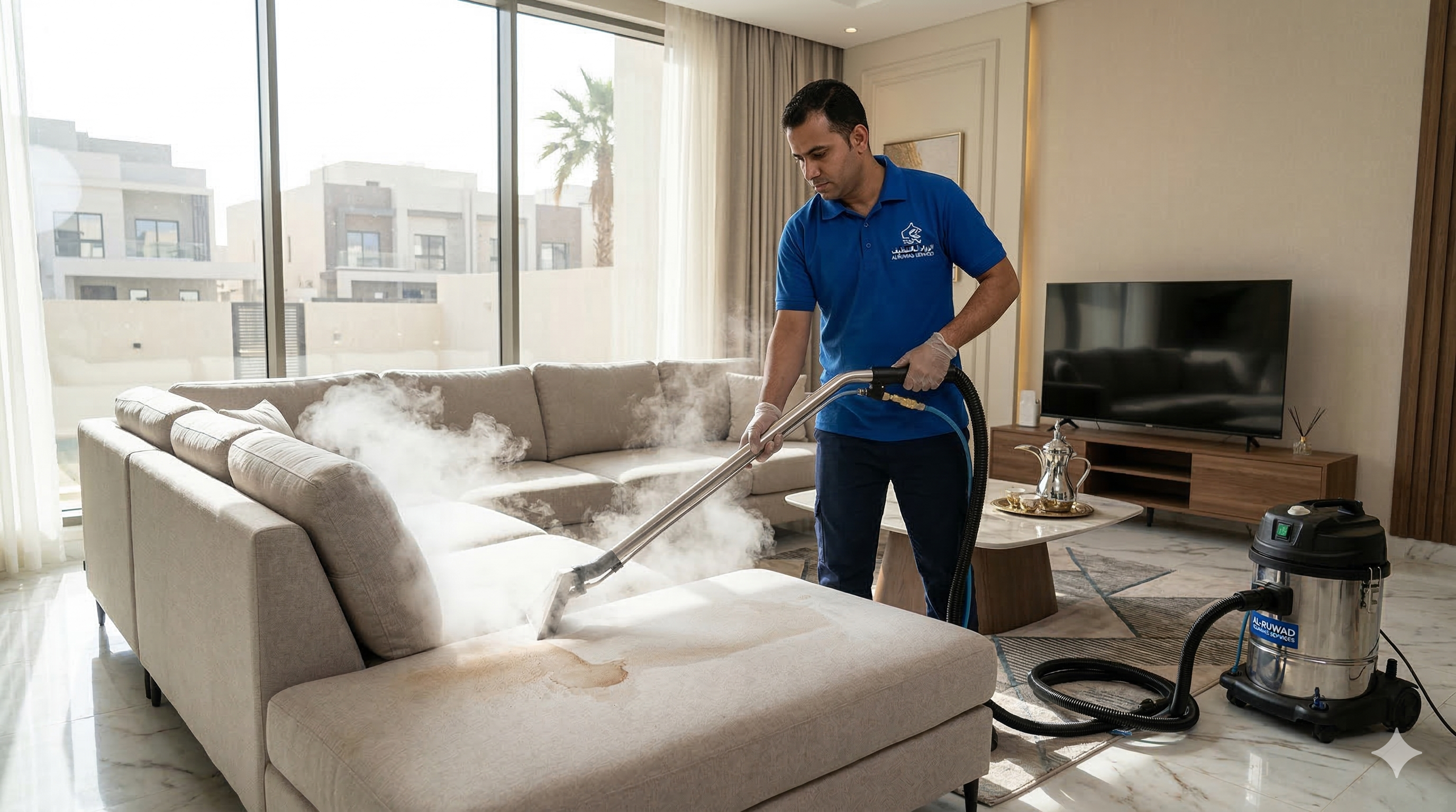 طريقة تنظيف الكنب بالبخار: دليلك الشامل لنظافة تدوم