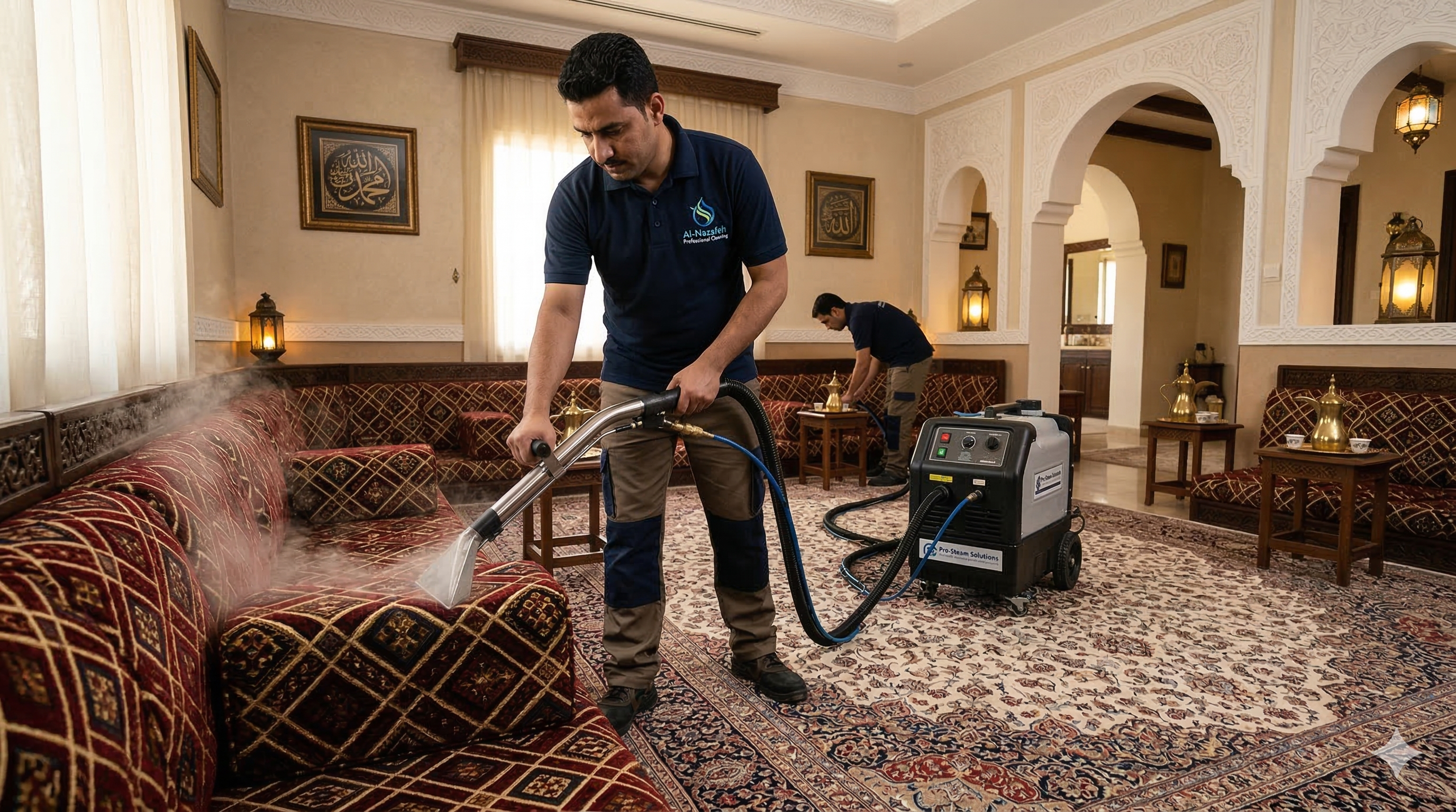 تنظيف مجالس بالبخار: الحل السحري لإزالة أصعب البقع