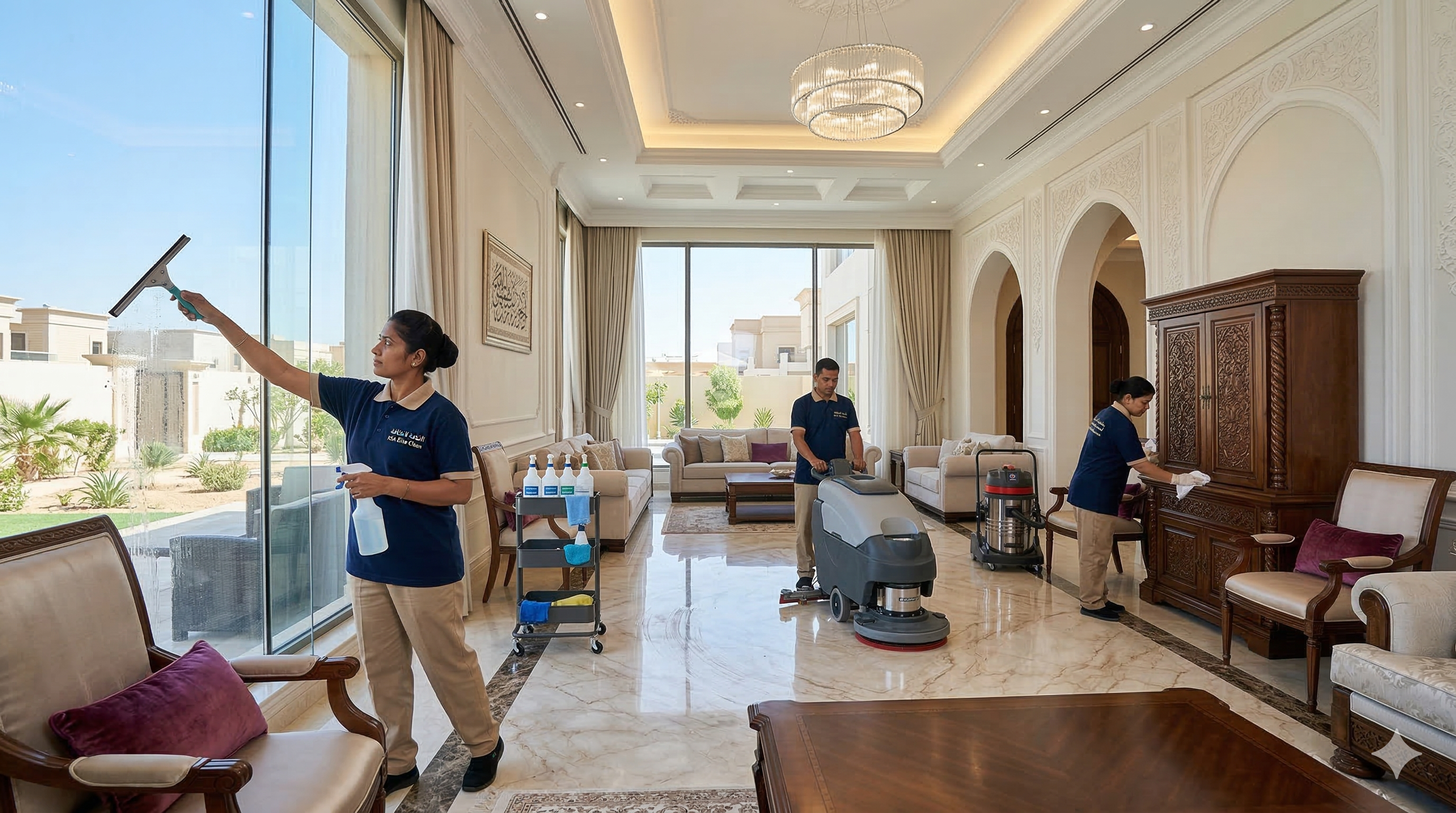 شركة تنظيف فلل بالدمام والخبر: خدمات ملكية لمساحاتك الواسعة