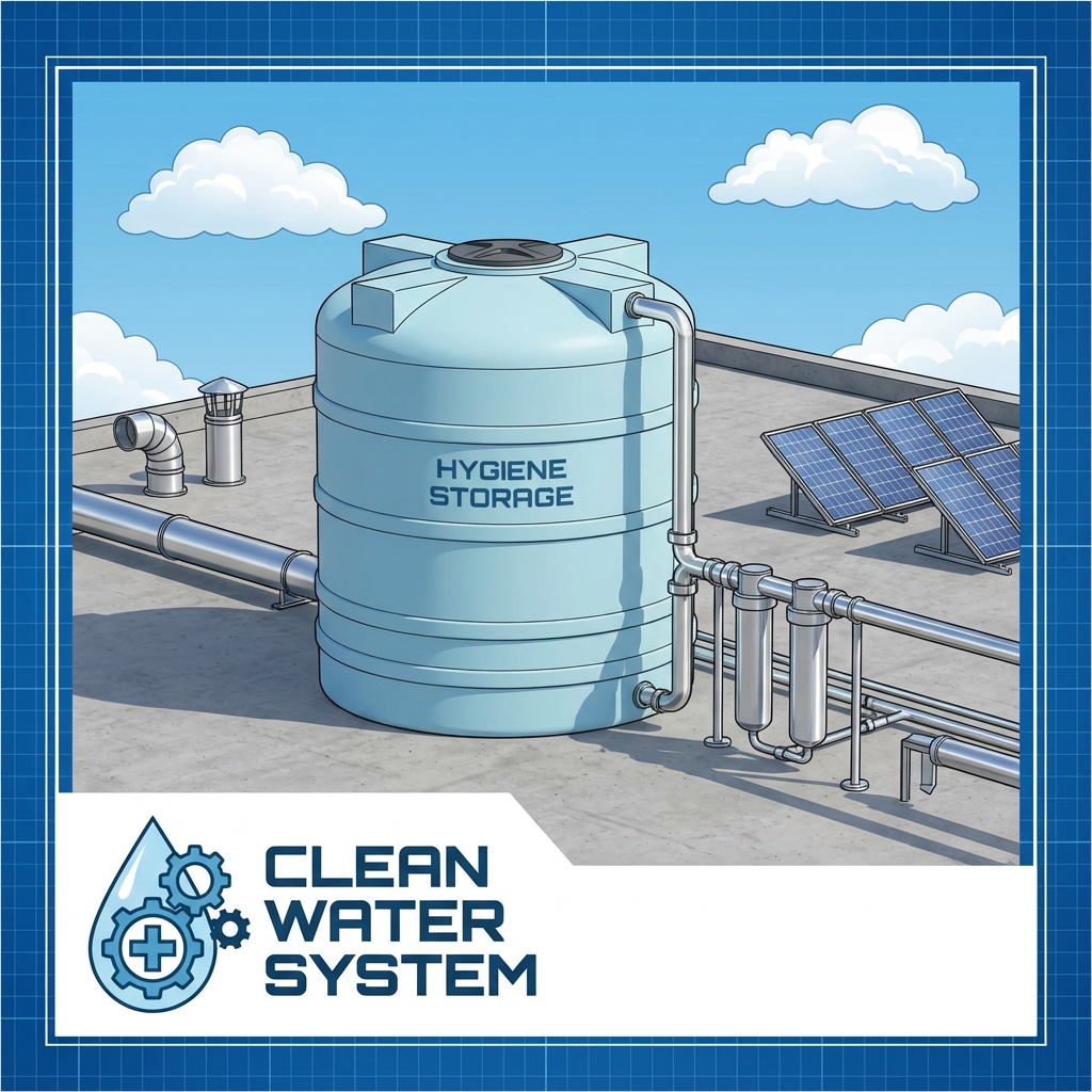 تنظيف وتعقيم الخزانات